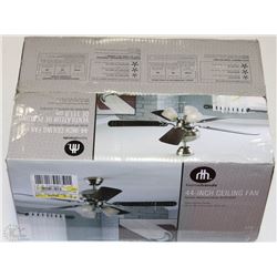 NEW HOME TRENDS 44 INCH CEILING FAN ,SATIN NICKEL