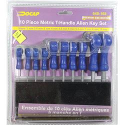 NEW 10PC METRIC T-HANDLE ALLEN KEY SET