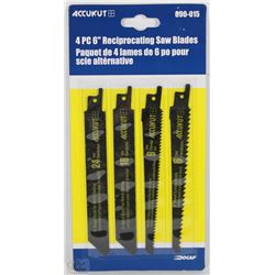 NEW ACCUKUT 4PC 6" RECIPROCATING SAW BLADES