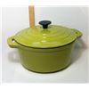Image 1 : PORCELAIN ENAMELED CAST IRON POT & LID