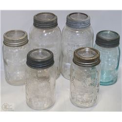 ESTATE FLAT OF VINTAGE JARS WITH LIDS