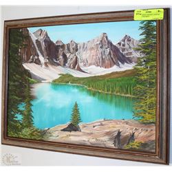 DOUBLE SIDED SIGNED CANVAS PAINTING FRAMED