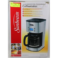 SUNBEAM 12 CUP STAINLESS STEEL COFFEE MAKER IN