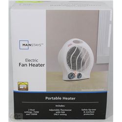 NEW MAINSTAYS ELECTRIC FAN HEATER