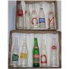 Image 1 : FLAT OF TEN ASSORTED VINTAGE GLASS POP BOTTLES
