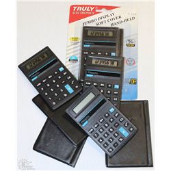 4 PACK OF POCKET CALCULATORS