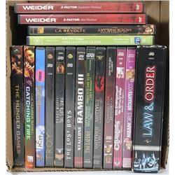 BOX OF DVD MOVIES