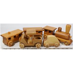HANDMADE WOODEN TRAIN SET & MORE