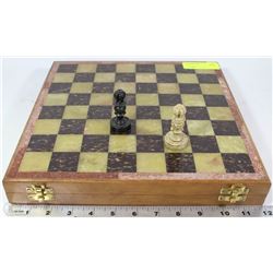 MARBLE INSERT CHESS SET WITH ALL PIECES