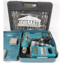 BOX WITH MAKITA 7.2V CORDLESS SCREWDRIVER AND