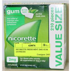 NICORETTE FRESH MINT 2MG GUM 210 PIECES
