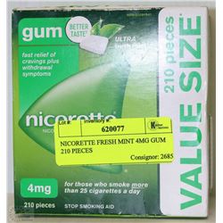 NICORETTE FRESH MINT 4MG GUM 210 PIECES