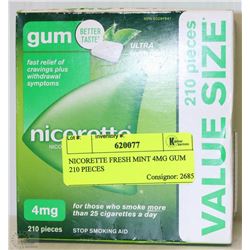 NICORETTE FRESH MINT 4MG GUM 210 PIECES