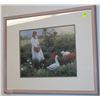 Image 1 : PRINT OF A WOMAN IN HER FLOWER GARDEN 21"X17 "