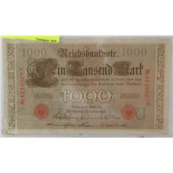 1000 PRE-1924 REICHMARK REDSEAL BANKNOTE