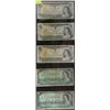 Image 1 : LOT OF 5 CANADIAN DOLLAR BILL - 1967 AND 1973