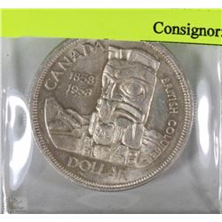 CANADIAN 1858-1958 B.C SILVER DOLLAR