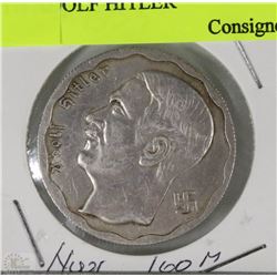 1933 GERMAN NAZI 100 MARK COIN WITH ADOLF HITLER