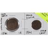 Image 1 : LOT WITH NOVA SCOTIA 1861 PENNY & 1861 HALF PENNY