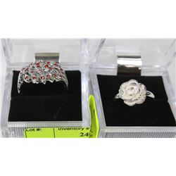 LOT OF 2 WOMENS FASHION RINGS