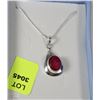 Image 1 : # 99- RED RUBY.925 STERLING SILVER PENDANT