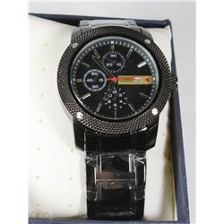 CURREN CALENDAR DATE WATCH WITH METAL BLACK STRAP