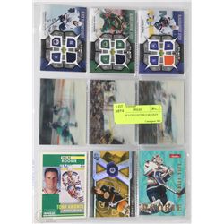 SHEET OF 9 COLLECTIBLE HOCKEY CARDS