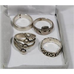 ESTATE LOT 4 STERLING LADIES RINGS