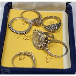 ESTATE LOT 6 STERLING LADIES RINGS