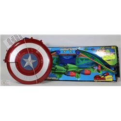 ZONIC WHISTLE ARROWS AND CAPTAIN AMERICA SHIELD