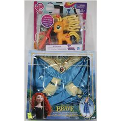 DISNEY BRAVE MERIDAS DRESS AND MY LITTLE PONY