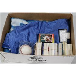 LOT OF BASEBALL & FOOTBALL CARDS AND MEMORABILIA