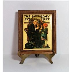 FRAMED NORMAN ROCKWELL TILE