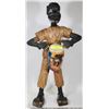 Image 1 : 24" CARVED WOOD STATUE OF A MAN PLAYING HIS DRUM