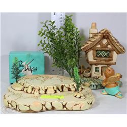 VINTAGE PENDELFIN COBBLE COTTAGE & TENNYSON FIGURE