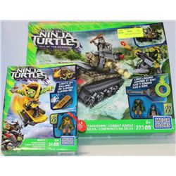 2 NINJA TURTLE MEGA BLOK SETS