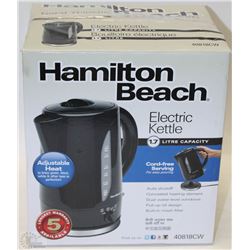 HAMILTON BEACH 1.7 LITRE CORDLESS KETTLE