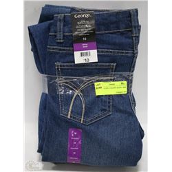LOT OF 4 GIRLS SKINNY JEANS - SIZE 10