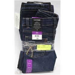 LOT OF 4 GIRLS SKINNY JEANS - SIZE 4