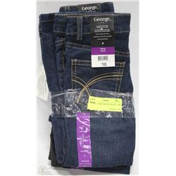 LOT OF 4 GIRLS SKINNY JEANS - SIZE 4