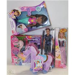 FLAT OF BARBIES, MY LITTLE PONY TOYS