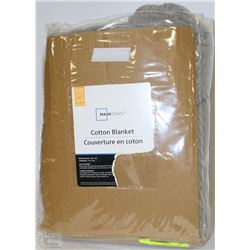 COTTON BLANKET GREY - SIZE DOUBLE/QUEEN