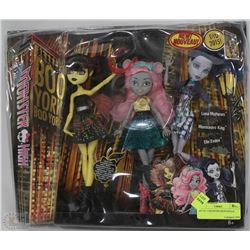 SET OF 3 MONSTER HIGH DOLLS