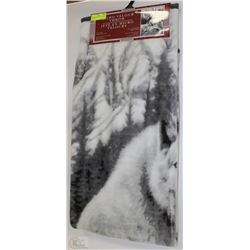 WOLF SCENE MICRO PLUSH QUEEN BLANKET