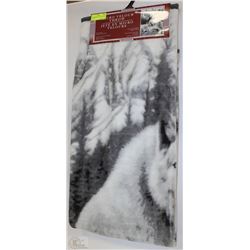 WOLF SCENE MICRO PLUSH QUEEN BLANKET