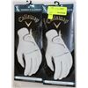 Image 1 : TWO CALLAWAY WOMENS LEATHER GOLF GLOVES