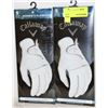 Image 1 : TWO CALLAWAY WOMENS LEATHER GOLF GLOVES