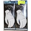 Image 1 : TWO CALLAWAY WOMENS LEATHER GOLF GLOVES