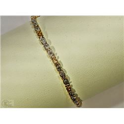 #5-10KT Y&W GOLD ILLUSION STYLE DIAMOND BRACELET
