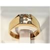 Image 1 : #10-14KT YELLOW & WHITE GOLD DIAMOND MEN'S RING